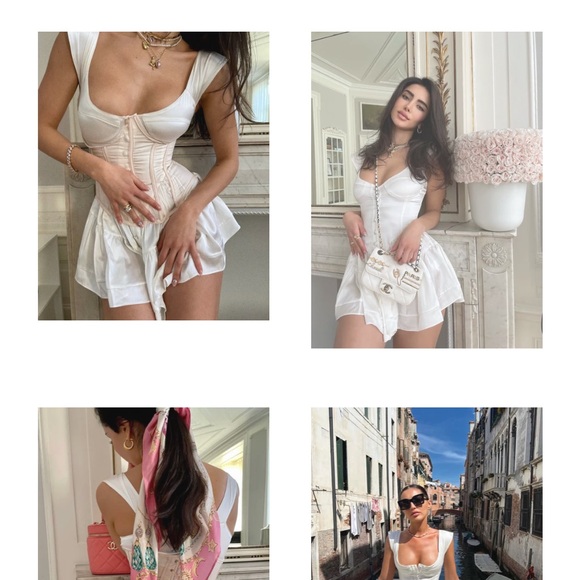 Vanessa Mooney Elisabeth Romper Dress - Red Silk - size Medium NWT - Picture 6 of 8